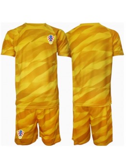 Billige Kroatia Keeper Hjemmedraktsett Barn EM 2024 Kortermet (+ Korte bukser)